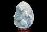 Crystal Filled Celestine (Celestite) Egg Geode - Madagascar #100036-3